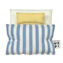 mini Blue x Yellow doll bedding /handmade doll present miniature cushion play