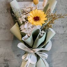 綠色花束/向日葵花束/乾燥花束/香皂花束/太陽花花束/畢業花束/花