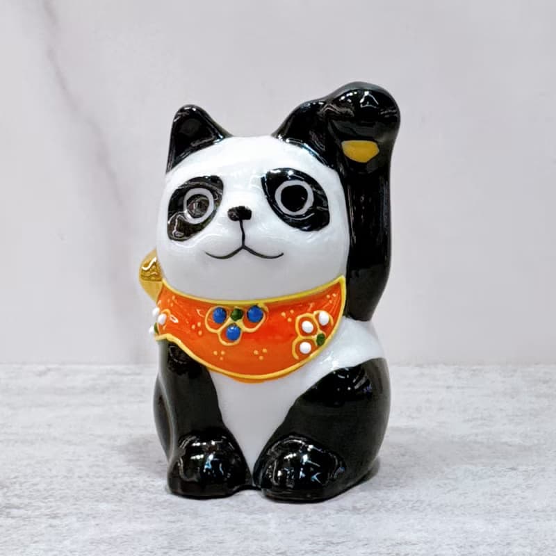 【緣福熊彩】日本九谷燒招財貓 | 熊貓 - 2.5號