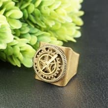 Steampunk Ring Brass Watch Parts Gears Adjustable Ring Jewelry Accessories Gift