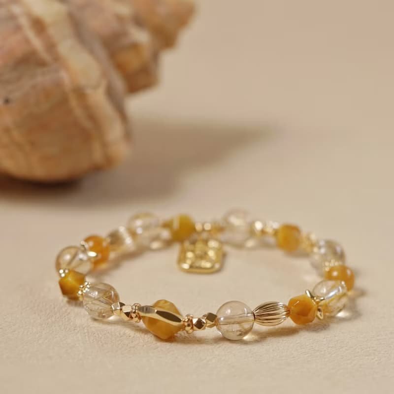 【異域風】圖坦卡門的寶藏 | 金髮晶/碧璽/虎眼石 | 能量水晶