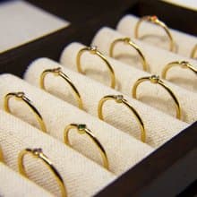 簡約風生日石戒指 | 極簡風誕生石戒指 | 十二月份生辰石情侶飾物