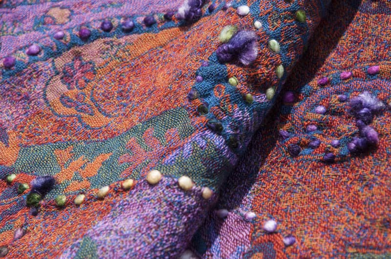 喀什米爾Cashmere羊絨毯 刺繡毛毯 羊毛蓋毯 保暖披肩 針織 刺繡羊毛披肩 針織蓋毯 刺繡圍巾 羊絨披巾 聖誕-花