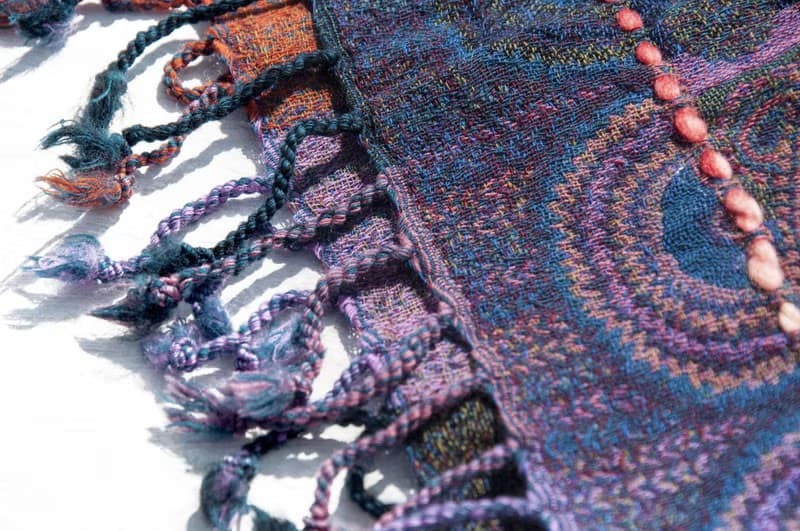喀什米爾Cashmere羊絨毯 刺繡毛毯 羊毛蓋毯 保暖披肩 針織 刺繡羊毛披肩 針織蓋毯 刺繡圍巾 羊絨披巾 聖誕-花