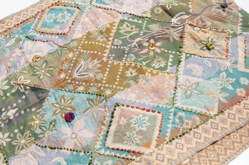 喀什米爾Cashmere/水煮羊毛披肩/針織圍巾/刺繡圍巾/羊絨披巾-花