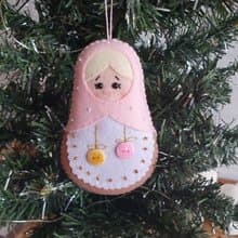 Matryoshka Christmas ornaments, Christmas toy matryoshka, Russian doll