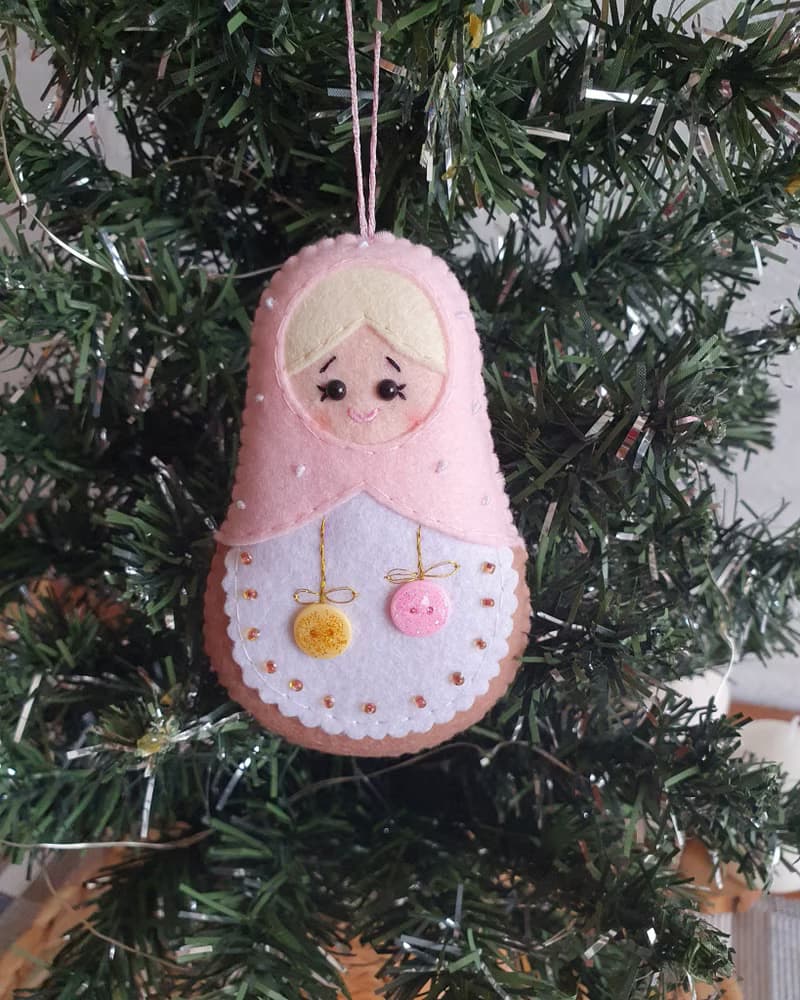 Matryoshka Christmas ornaments, Christmas toy matryoshka, Russian doll