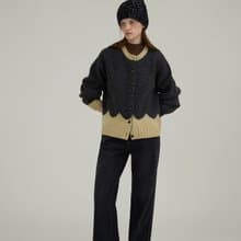 撞色秋天 棉羊毛慵懶感毛衣