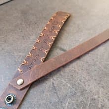 Secret Message Rustic Leather Wristband, Anniversary Gift, Couples Bracelet