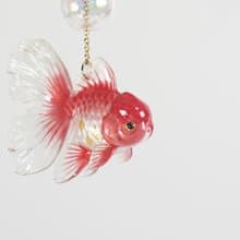 櫻花粉金魚靈動耳環耳夾 原創設計 粉色浪漫櫻花祭創意飾品