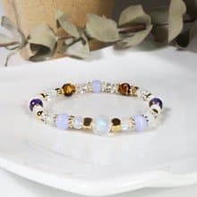 蕾納鎮的早晨 | A56月光石堇青石虎眼石手鍊