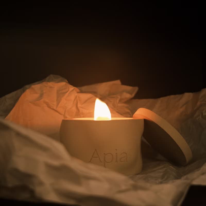 【Apia】手工水泥杯香氛蠟燭 | 木質調 | 𝟬𝟰.暖木呢喃-麥穗黃
