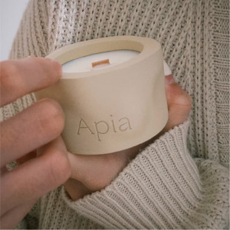 【Apia】水泥杯香氛蠟燭 | 海洋調 | 𝟬𝟰.後青春期的詩-沙灘黃