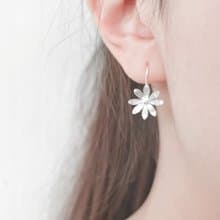 / 花見 / 小雛菊925純銀耳環 花系 耳勾
