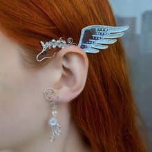 Unicorn ear cuff no piercing, Pegasus earring