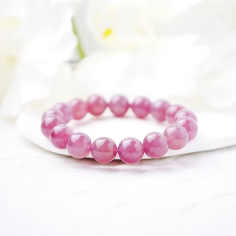 豔桃紫馬粉晶 老礦粉水晶手鍊 愛情 好人緣 桃花首選