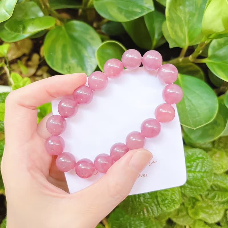 豔桃紫馬粉晶 老礦粉水晶手鍊 愛情 好人緣 桃花首選