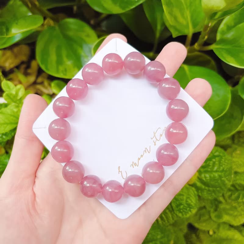 豔桃紫馬粉晶 老礦粉水晶手鍊 愛情 好人緣 桃花首選