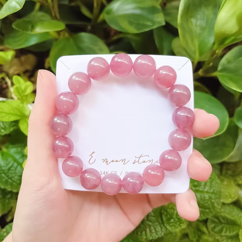 豔桃紫馬粉晶 老礦粉水晶手鍊 愛情 好人緣 桃花首選