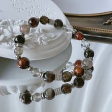 越界丨紅虎眼+金運石 //招財辟邪 穩定情緒// 天然水晶手鍊