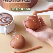 敲開心 創意解壓神器實木木魚送朋友同學閨蜜情侶可愛禮物