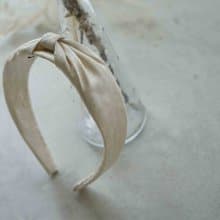 古董領帶改製手工髮箍-Burberry-結婚進行曲-蝴蝶結/窄版