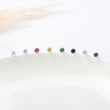 【Angel & Me】六爪 皇冠 5mm 瑞士 彩鑽 單鑽鋯石 s925純銀耳環