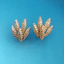 Vintage Jewelry 西洋古董飾品 SARAH COV Wind Flower 夾式耳環