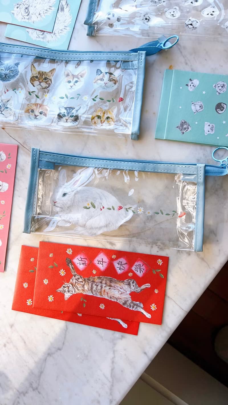 小貓 狗 兔 收納袋/利是袋/餐具袋/化妝袋/筆袋