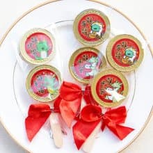 開春小禮品 龍年祝福語 串串2入女王金幣巧克力棒 (2款可挑) 插圖