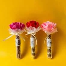 12支 草本綜合皂花束 婚禮小物 隨身旅行精油草本手工皂類紙香皂