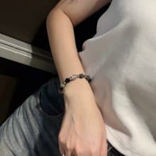 Mimis設計款 翠菱光影 胎毛水晶手鍊
