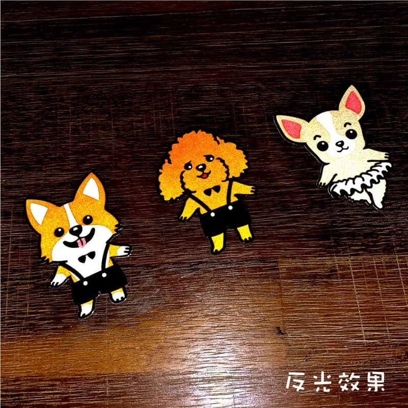 可愛寵物貼紙 芭蕾小紳士系列 手機貼紙 行李箱貼紙 反光貼紙