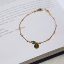 圓氐  綻放永恆 清青翠綠瑪瑙細手鍊