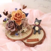 靜謐時光。永生花片座 擺飾 桌上擺設 送禮