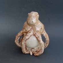 男性裸體軀幹章魚觸手裝飾花瓶瓷俑