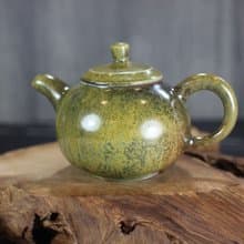 【送禮好物】190ml 柴燒天目釉 手拉坯茶壺 鶯歌名家葉敏祥手作