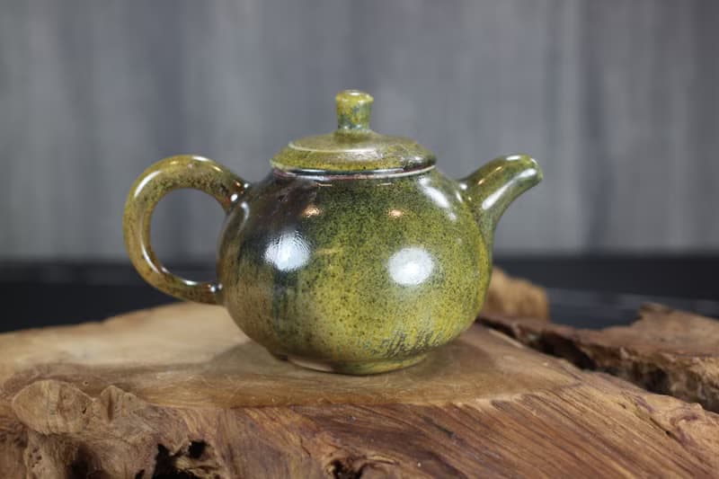 【送禮好物】190ml 柴燒天目釉 手拉坯茶壺 鶯歌名家葉敏祥手作