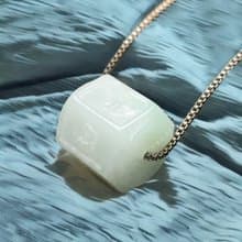 冰糯綠翡翠六角路路通項鍊 | 天然緬甸玉翡翠A貨