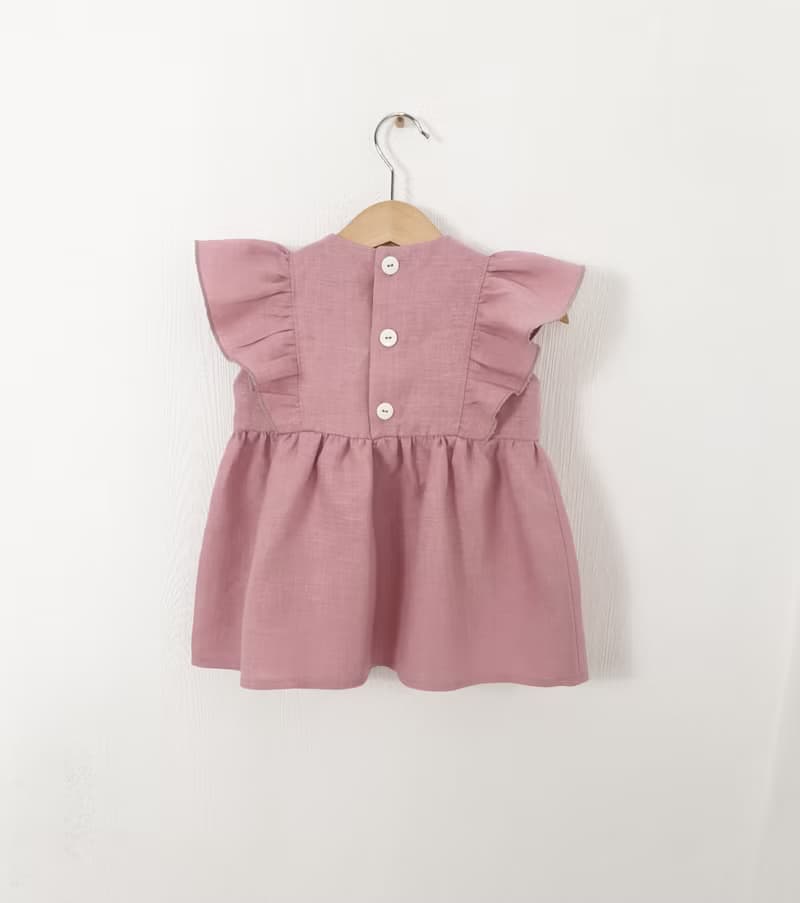Natural linen  dress, dresses for girl, Easter baby dress, summer baby dresses