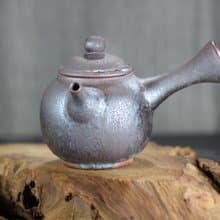 【送禮好物】220ml 柴燒落灰 側把茶壺 鶯歌名家葉敏祥手作