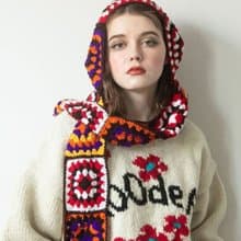 【熱門預購】手編連帽圍巾 NSRP5303