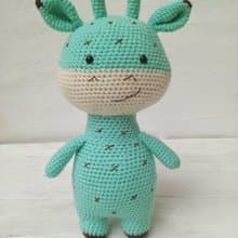 Hand Crochet Funny Giraffe Stuffed Toys Animals Plush Toys Knit Amigurumi Gift