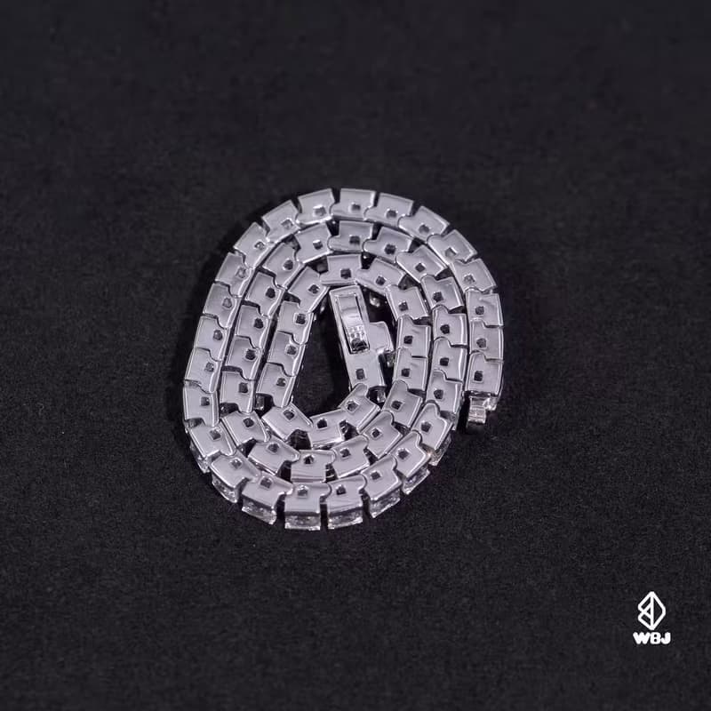 Wbj 4mm包鑲公主方網球手鏈 滿鑽手鍊 手環