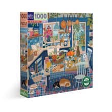 eeBoo 1000片拼圖- 藍色系廚房  Blue Kitchen 1000 Piece Puzzle