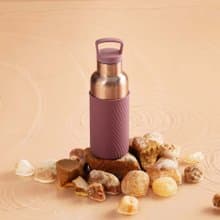 【生活美學】480ml 保溫瓶 | 蜜粉金瓶-乾燥玫瑰(水波紋)
