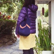 手工撞色鉤織側肩包【Crochet bag】