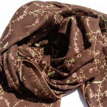喀什米爾Cashmere/羊絨圍巾/純羊毛圍巾披巾/戒指絨披肩-刺繡花朵