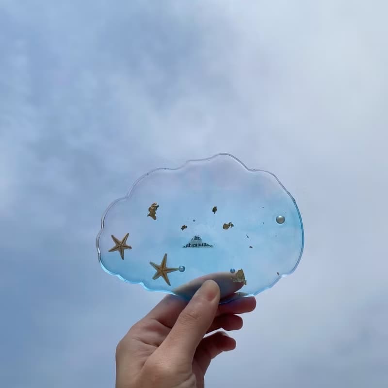 【花禮】乾燥花 滴膠杯墊   質感小物 婚禮小物