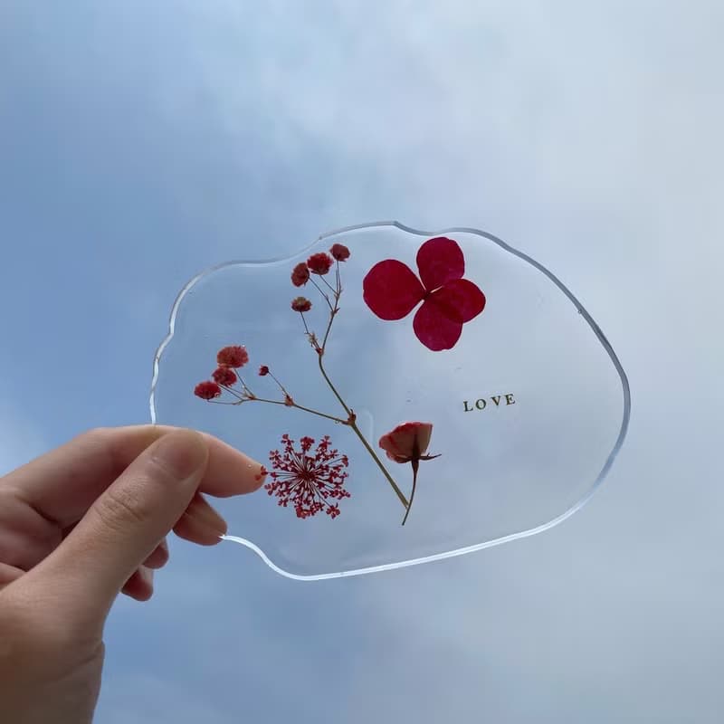 【花禮】乾燥花 滴膠杯墊   質感小物 婚禮小物